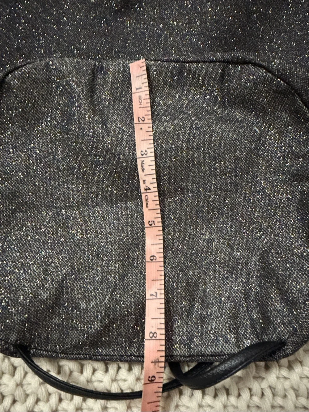 Victoria's Secret Black Sparkling Drawstring Backpack